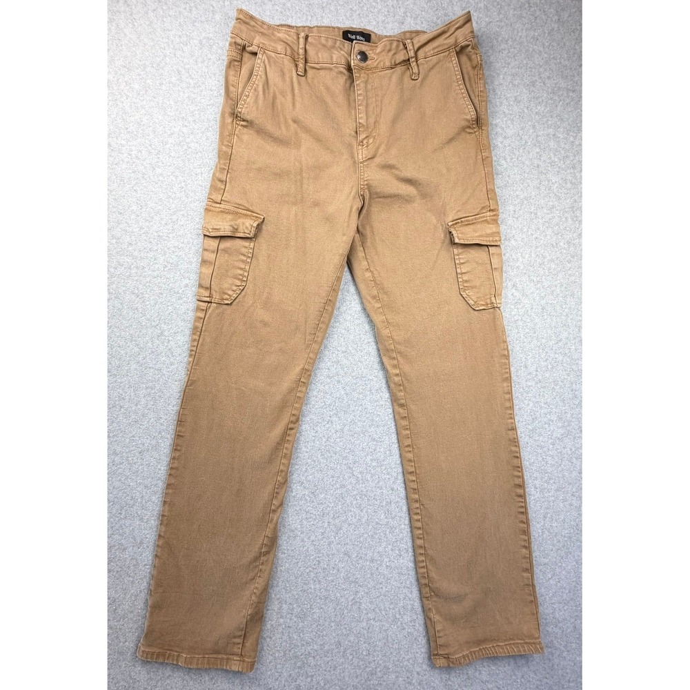 Well Worn Women Brown Cargo Pants Straight Leg Size 10 30 Stretch Twill Utility